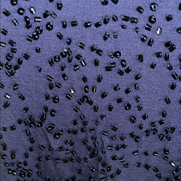 NWT Lane Bryant Beaded Elegant or Casual Navy Blue Women's Top - Picture 7 of 17
